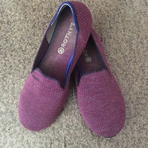 Rothy’s purple metallic loafers 3